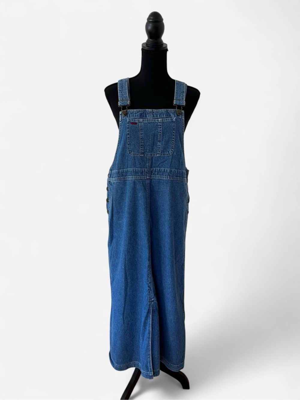 Eddie Bauer 90s Heritage Denim Overall Dress Farmcore Cottagecore Americana SP